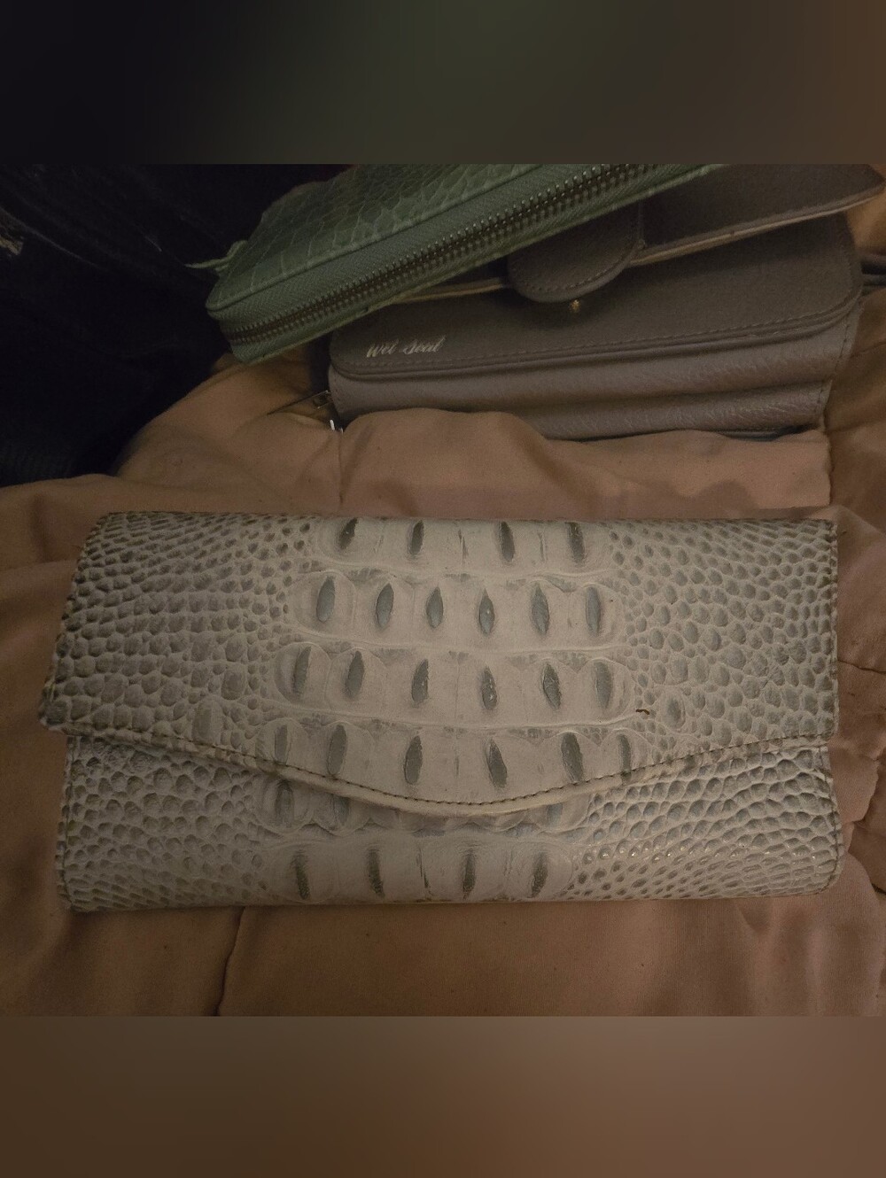 Snake Print Leather Wallet